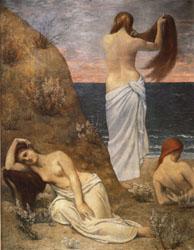 Pierre Puvis de Chavannes Young Girls on the Edge of the Sea Sweden oil painting art